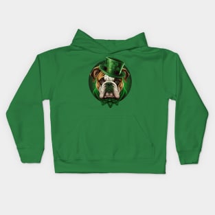 Bulldog St. Patrick's Day Kids Hoodie